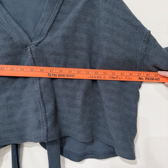 Free People Beach Alyria Pullover Oversized Sweater Shirt Blue Small - Picture 6 of 9